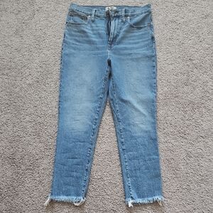 Madewell Blue Jeans With Frayed Bottom